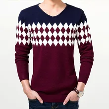 Новая мода весна осень мужские шерстяные пуловеры размера плюс мужские свитера пуловер