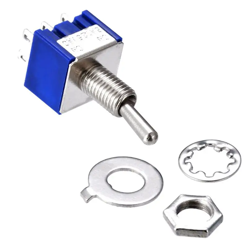 

MTS-203 Switch 6A 125V AC 6-Pin ON-ON 6mm Mini Toggle Switches For Switching Lights Motors