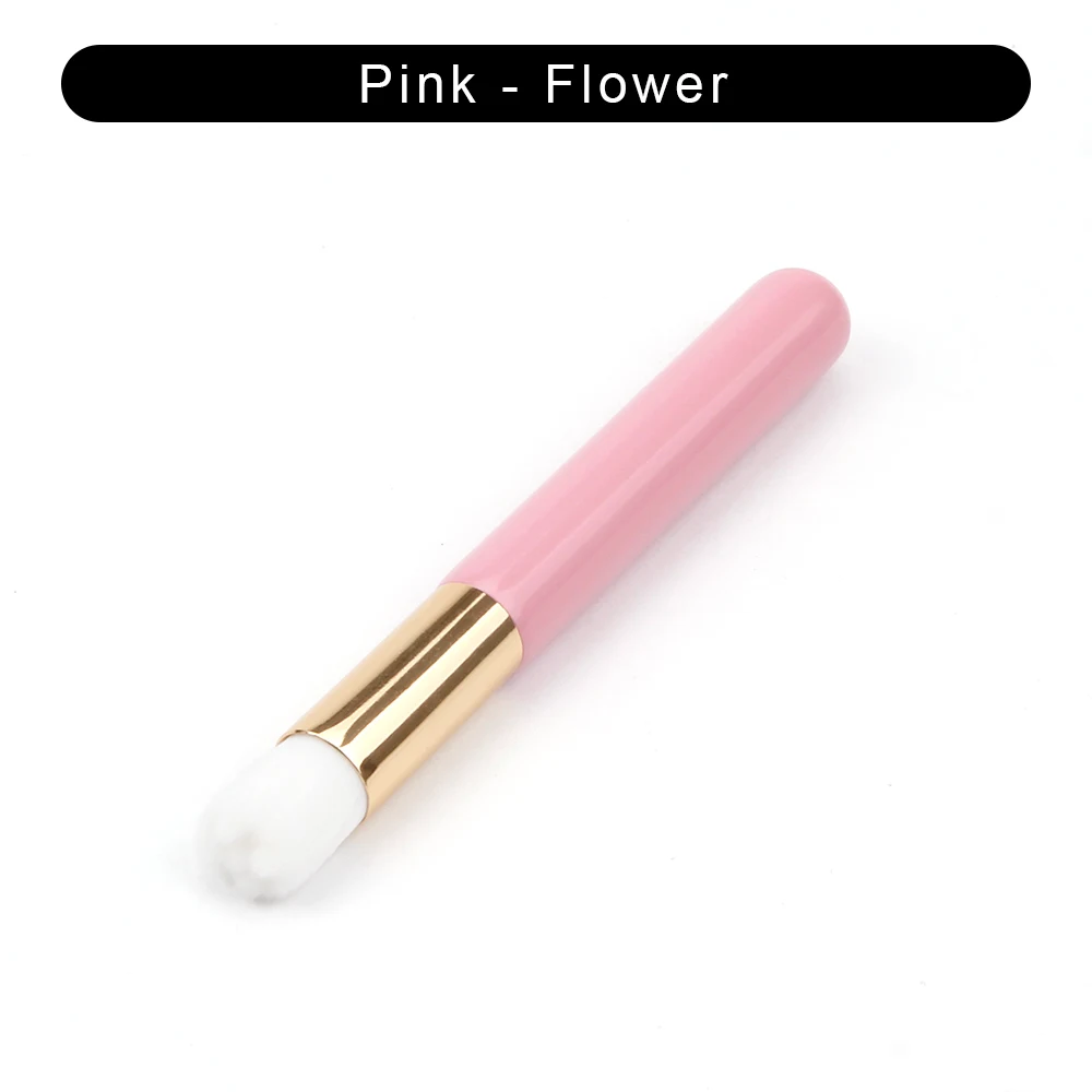 Профессиональные кисти для макияжа, инструменты для наращивания ресниц, щетка для очистки макияжа, косметический аппликатор для мытья пор, уход за кожей - Цвет: Pink-Flower