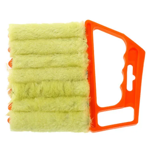 4 шт., микрофибра, портативная щетка для чистки окон, полезные многофункциональные инструменты для уборки дома, венецианская штора, кухонные аксессуары - Цвет: ORANGE