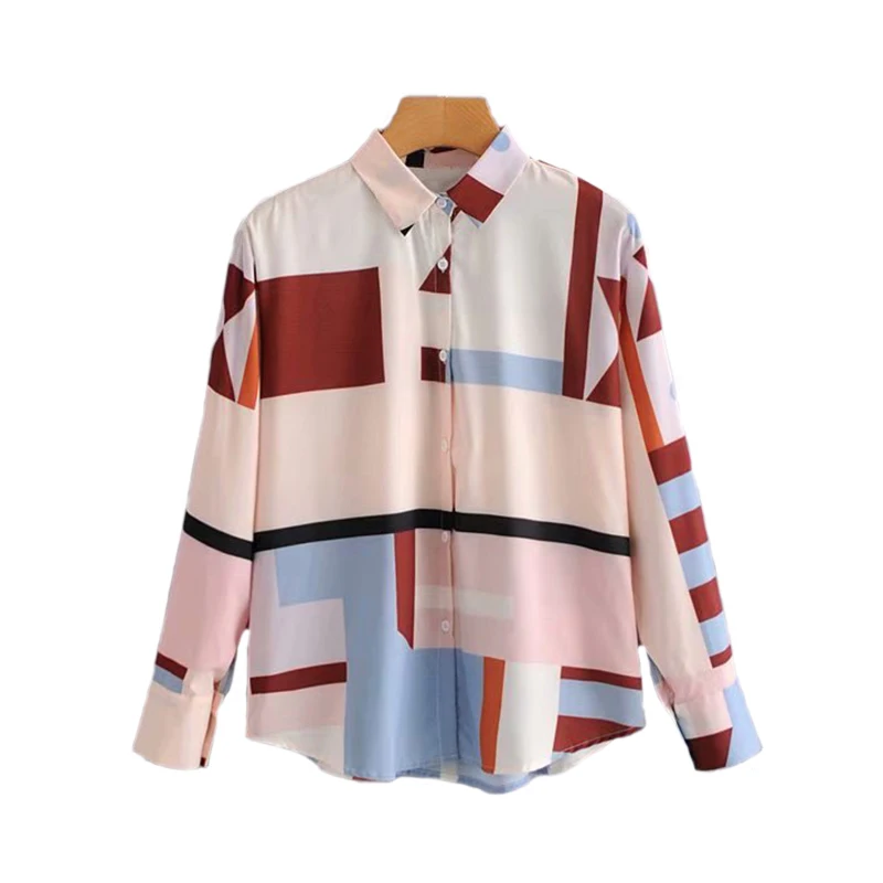 Camisas casuales de manga larga con estampado de 2019 para Camisas casuales de manga larga con estampado de 2019 para