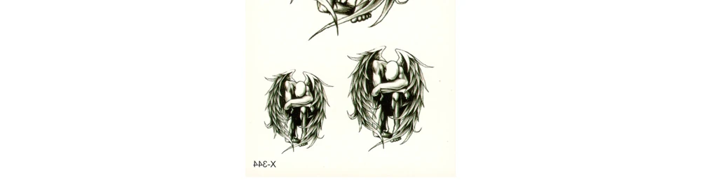 Фальшивая, временная водостойкая временная татуировка Вода Черный павший стикер с ангелом для мужчин и женщин крутая Сексуальная тело искусство живое из песни X344