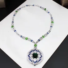 Дизайнерские Модные ювелирные изделия из меди 3а кубического циркония вечерние ожерелья