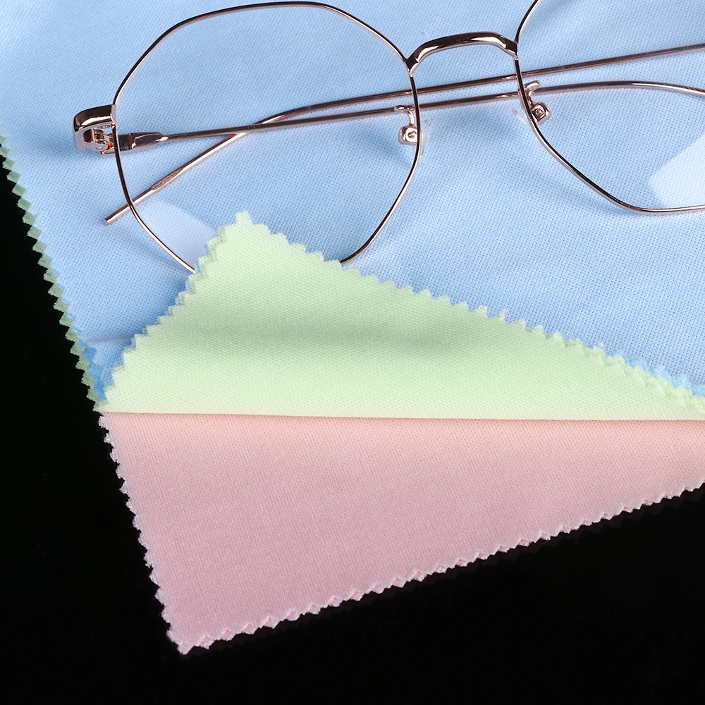 

5PCS Microfibre Fiber Eyeglasses Wipes Cleaning Cloths Creative Wideuse Easy Washing Lens Cleaner for TV Screens Color Random