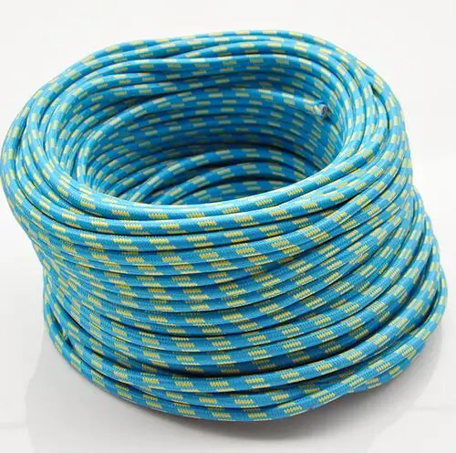 2*0,75 20 м Эдисона текстильная ткань электрический провод для люстры кулон провода ламп плетеная ткань Электрический кабель винтажный шнур для лампы - Цвет: R09