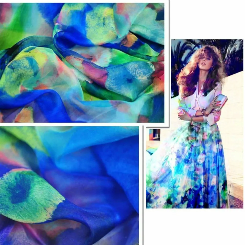 printed chiffon fabric by the yard