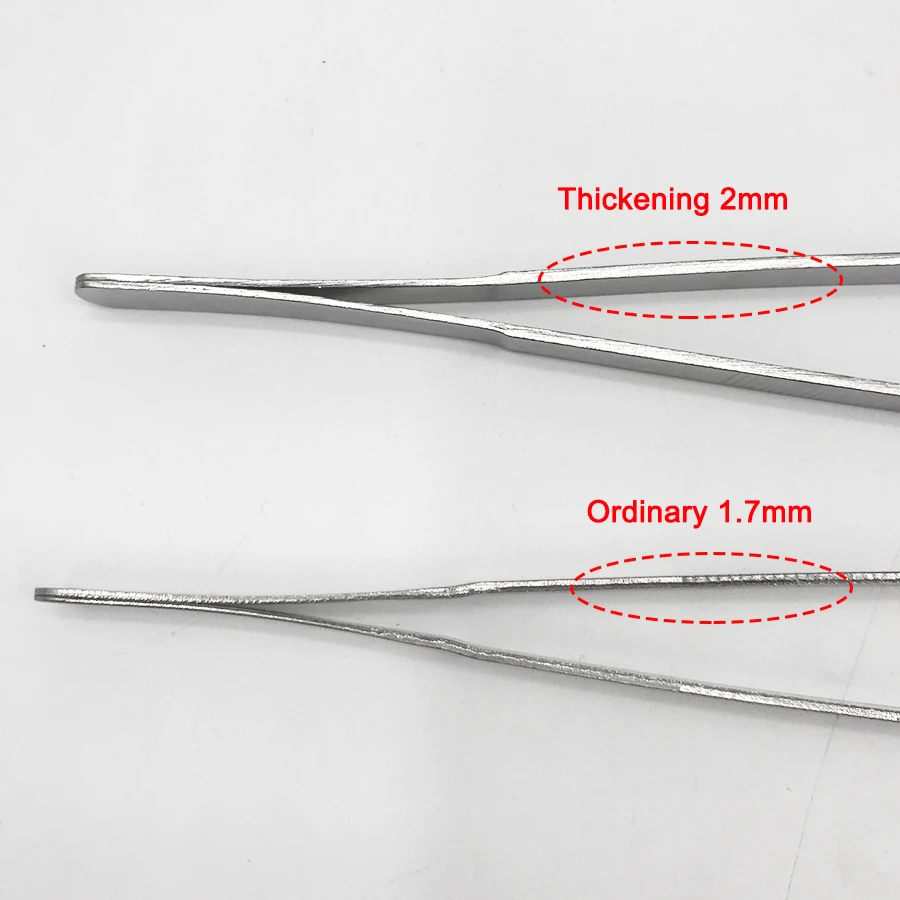2 мм удлиняющий Пинцет из нержавеющей стали медицинский круглый зубчатый Пинцет водяные сорняки Пинцет Спецификация партии