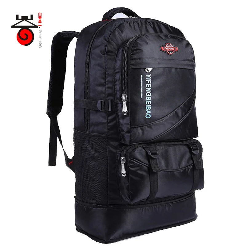 Senkeystyle 2017 Large Capacity 60L adjustable Waterproof Nylon Women Men Travel font b Backpack b font