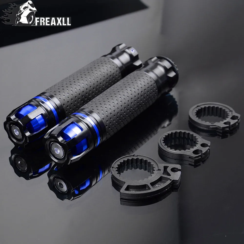 

Universal Motorcycle 7/8" 22MM Handlebar Grips Handle Bar End Skid Hand Grip CNC Aluminum For honda shadow 750 yamaha nmax Buell