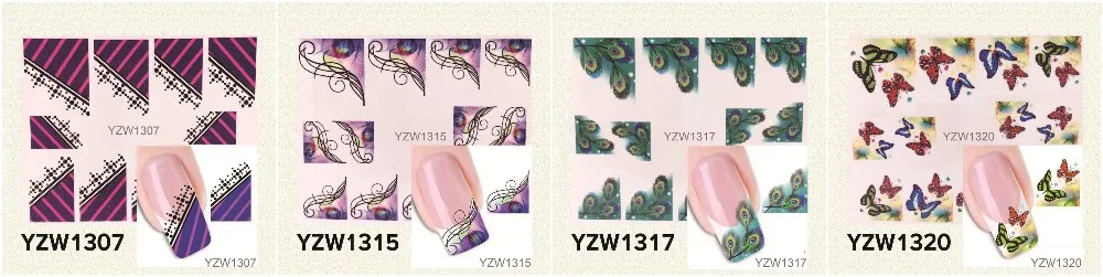 FWC 42 листа наклейки своими руками ногти искусство переводные наклейки с принтами аксессуары для маникюра салон yzw(X-8629-8670