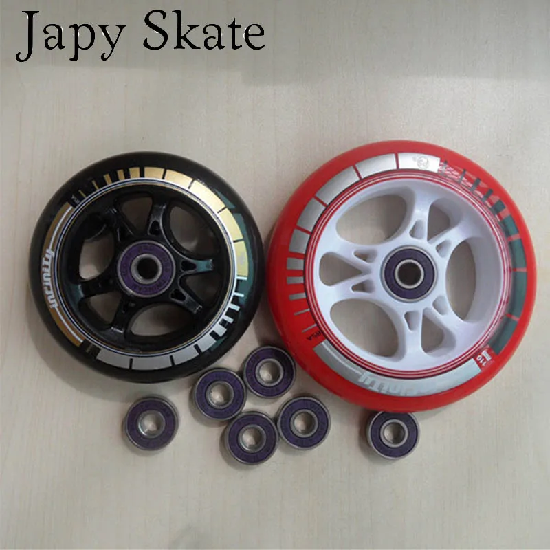 

8pcs PowerSlide Infinity Inline Speed Skating Wheels With ILQ-11 Set Roller Skates Slide Wheel with Bearings 85A 90 100 110MM
