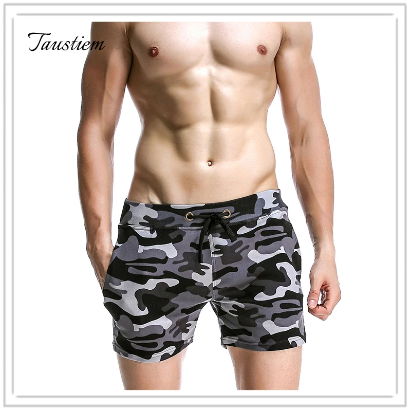 

Taustiem Brand Men's Camouflage Casual Shorts Male Cotton Comfortable Exercise Short Pant Men Leisure Home Shorts Man Sweatpants