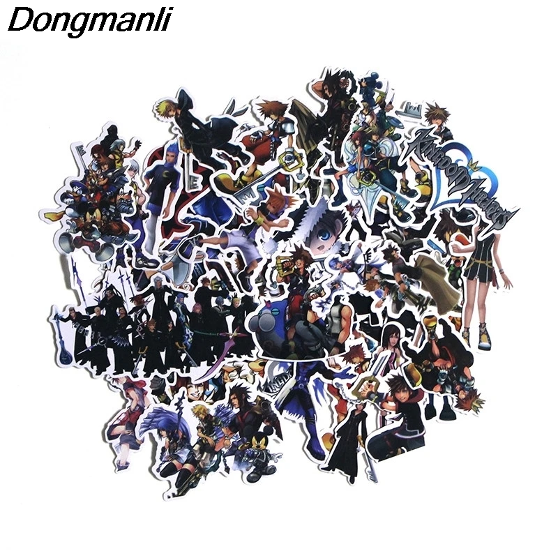

50pcs Kingdom Hearts Scrapbooking for wall notebook phone luggage laptop bicycle guitar Graffiti Decal album stickers M2654