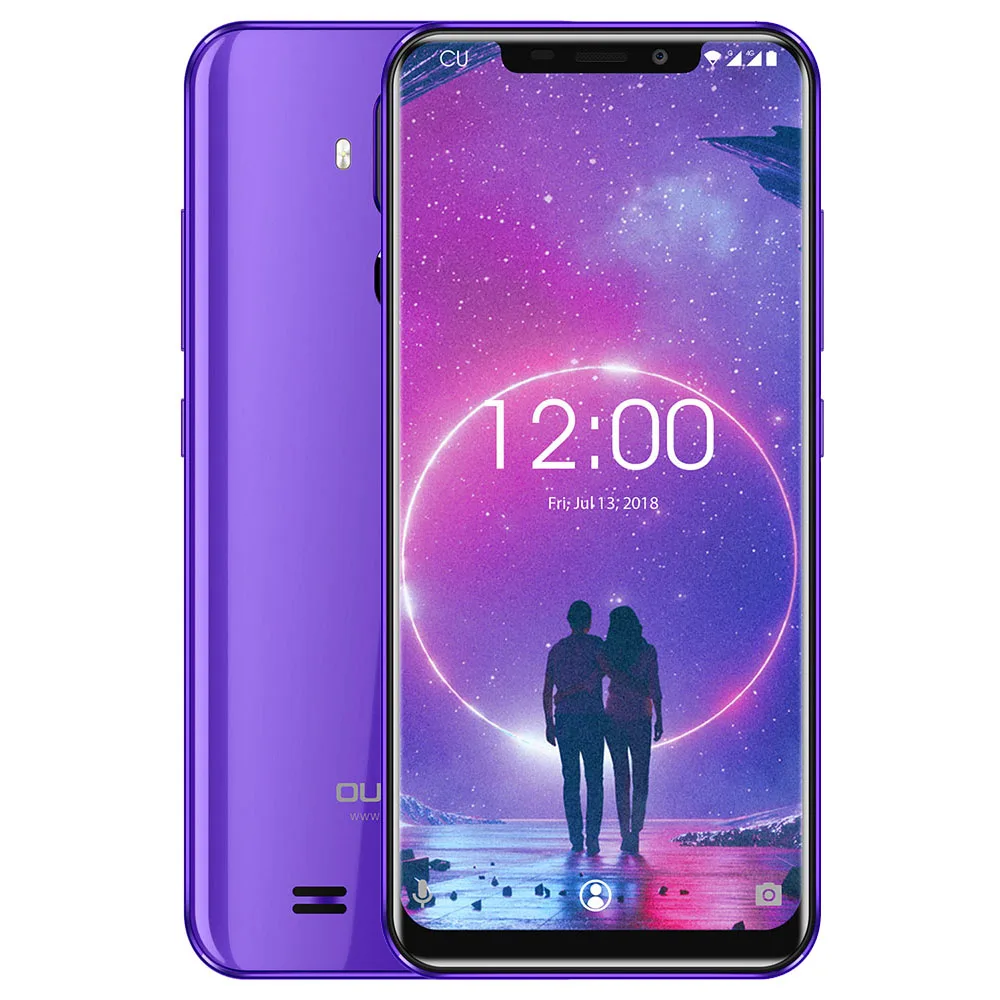 Oukitel C12 3g смартфон 6,18 ''Android 8,1 MT6580 четырехъядерный 2 Гб ОЗУ 16 Гб ПЗУ 3300 МП фронтальная камера отпечаток пальца мАч мобильные телефоны - Цвет: Dark Carnation Pink