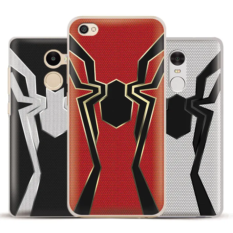 

Iron Spider man Infinity War Phone Case Shell Cover For Xiaomi Redmi Note 4 4X 5A 6 6A PRO Mi 8 5 5S PLUS Max A1 Note 2 3
