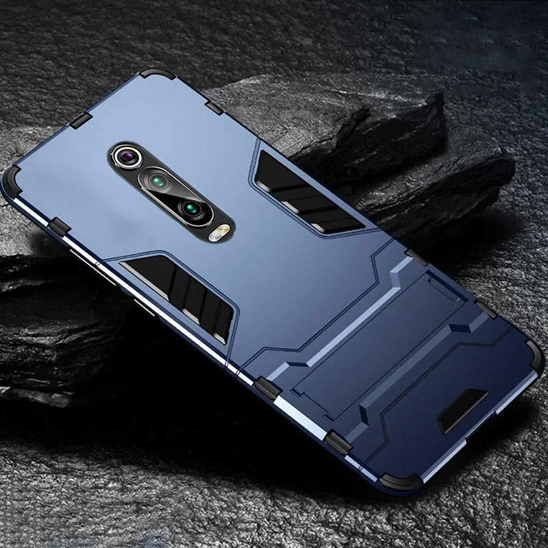 Силиконовый чехол для Xiaomi mi 9 T, чехол TPU+ PC, Жесткий Чехол для mi 9 T, защитный чехол для телефона Fundas для Xiaomi mi 9T Pro, чехол-бампер - Цвет: Navy Blue