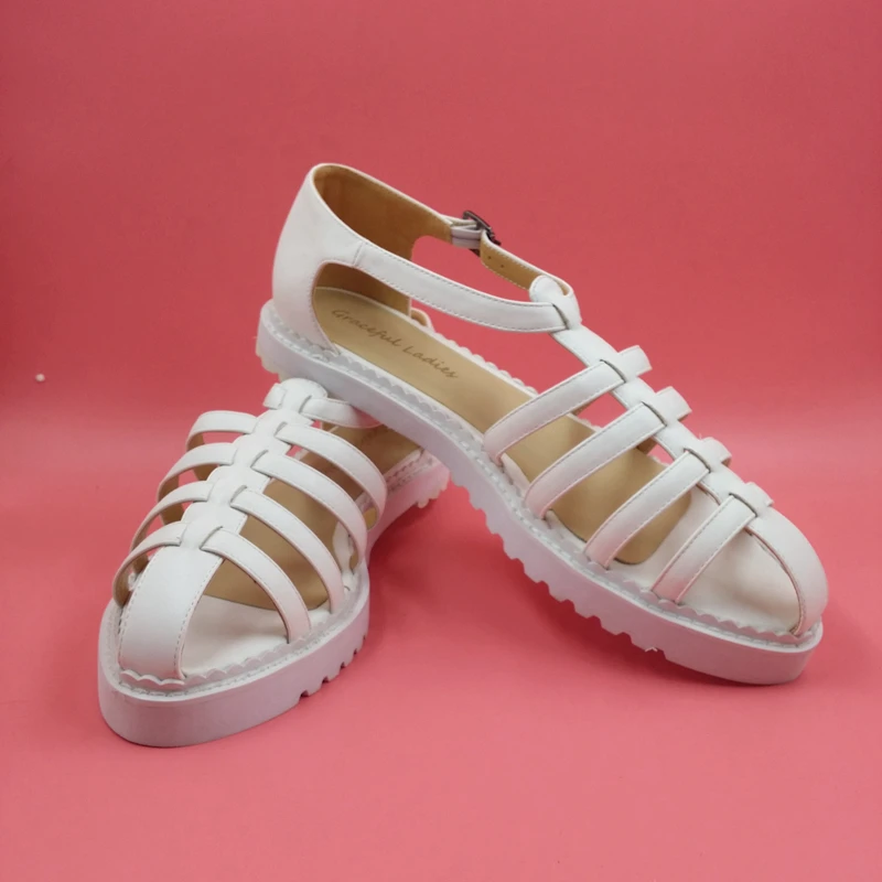 

White Flat Women Sandal Round Toe Casual Comfortable Flats Summer Style Size 15 Heels Plus Size Shoes Women sandalias mujer 2015