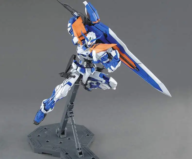 Детская собранная модель Gundam MG 1/100 Blue Heresy, 2L, с большим мечом, детский подарок с коробкой, материал: ПВХ