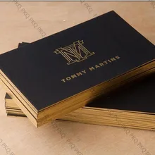 200 листов бумажные визитные карточки 500gsm бумажные карты на заказ с обеих сторон Золотая/серебряная фольга печать логотипа