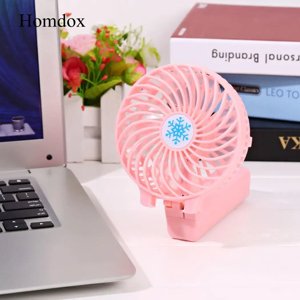 

Homdox 4.5W 5V Mini Fan Foldable Handy Fan Battery Operated USB Rechargeable Electric Fans