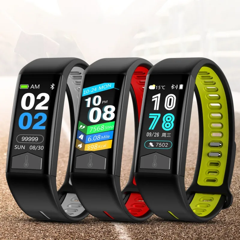 

T02 Smart Bracelet Unisex Body Temperature ECG Heart Rate Blood Pressure Blood Oxygen Multifunction Waterproof Sleep Monitoring