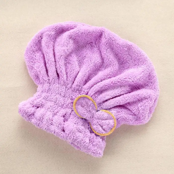 Быстрое высыхание волос микрофибра Ванна спа бантик обертывание Полотенце шапка для ванной Аксессуары для ванной HG99