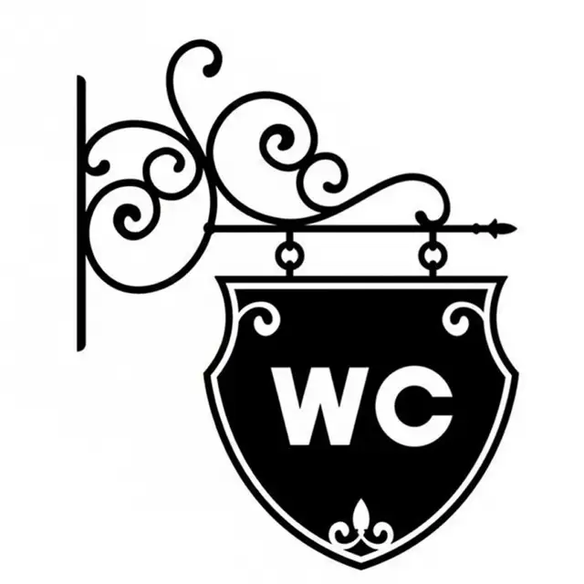 Etiqueta engomada reutilizable de la puerta del baño del hogar de la Oficina etiqueta autoadhesiva del PVC del símbolo del WC extraíble fácil de aplicar el inodoro decorativo impermeable #2 Etiqueta engomada reutilizable de la puerta del baño del hogar de la Oficina etiqueta autoadhesiva del PVC del símbolo del WC extraíble fácil de aplicar el inodoro decorativo impermeable #2