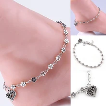 1Pc Retro Women Love Heart Chain Ankle Barefoot Sandal Beach Cute Foot Jewelry