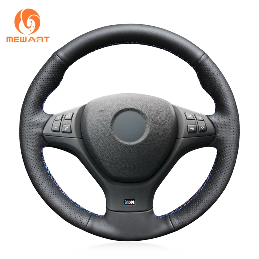MEWANT черная искусственная кожа ручная работа для BMW M Sport X5 E70 M50d 2006 2013 X6 E71 2009 2010 2011