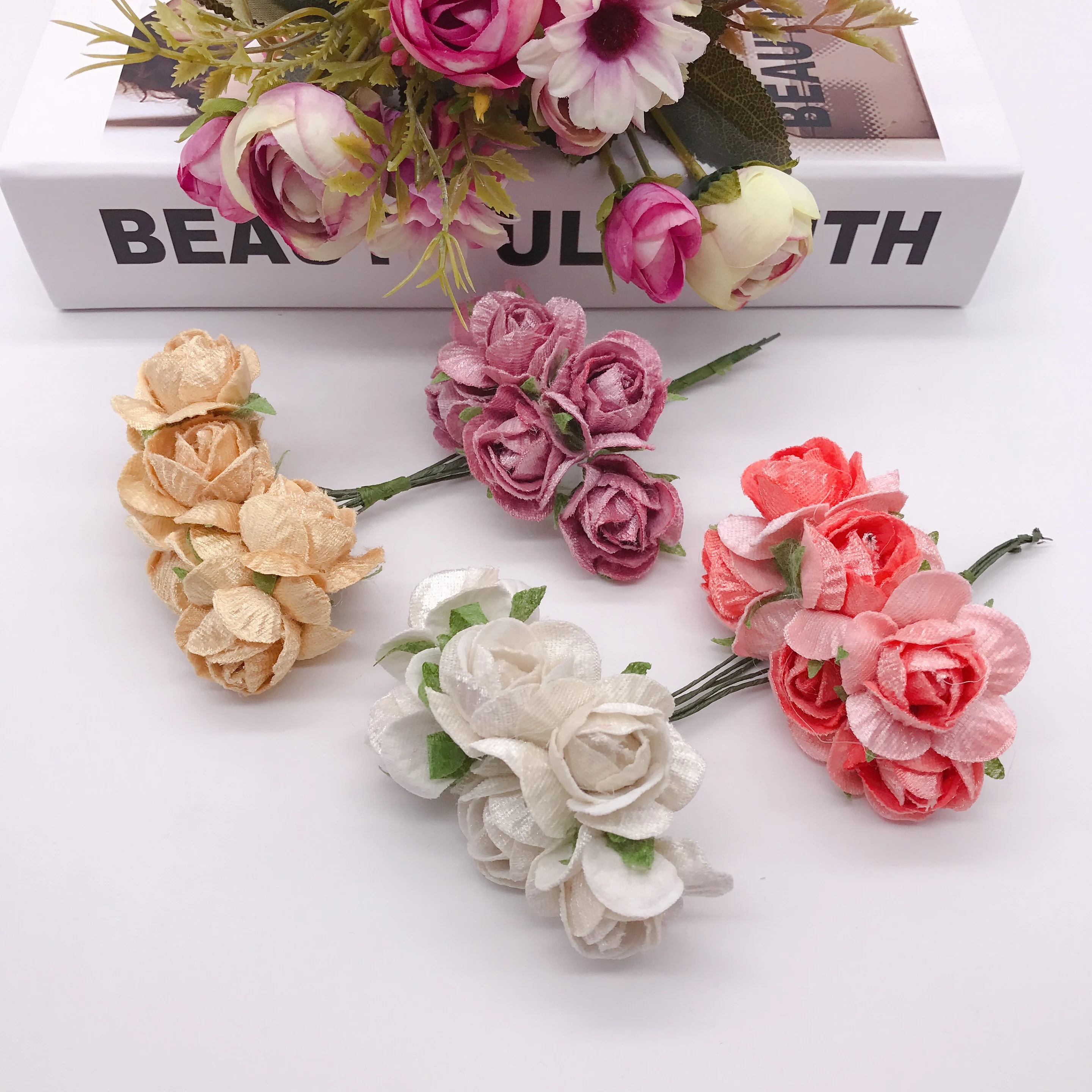 6 шт. высокое качество искусственный цветок из шелка Розы Искусственные цветы украшения дома DIY ВЕНОК скрапбукинга обувь и одежда