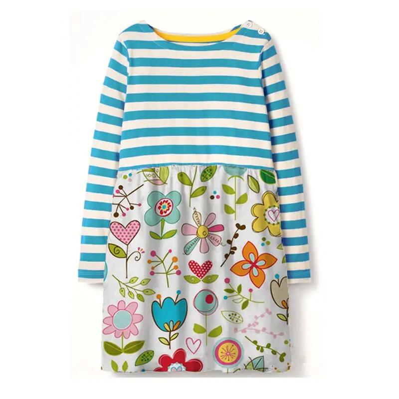 

Jumping Meters Unicorn Dress Girls Flowers Dresses for Kids Baby Summer Clothes Dinosaur Party Casual Birthday Princess Dress