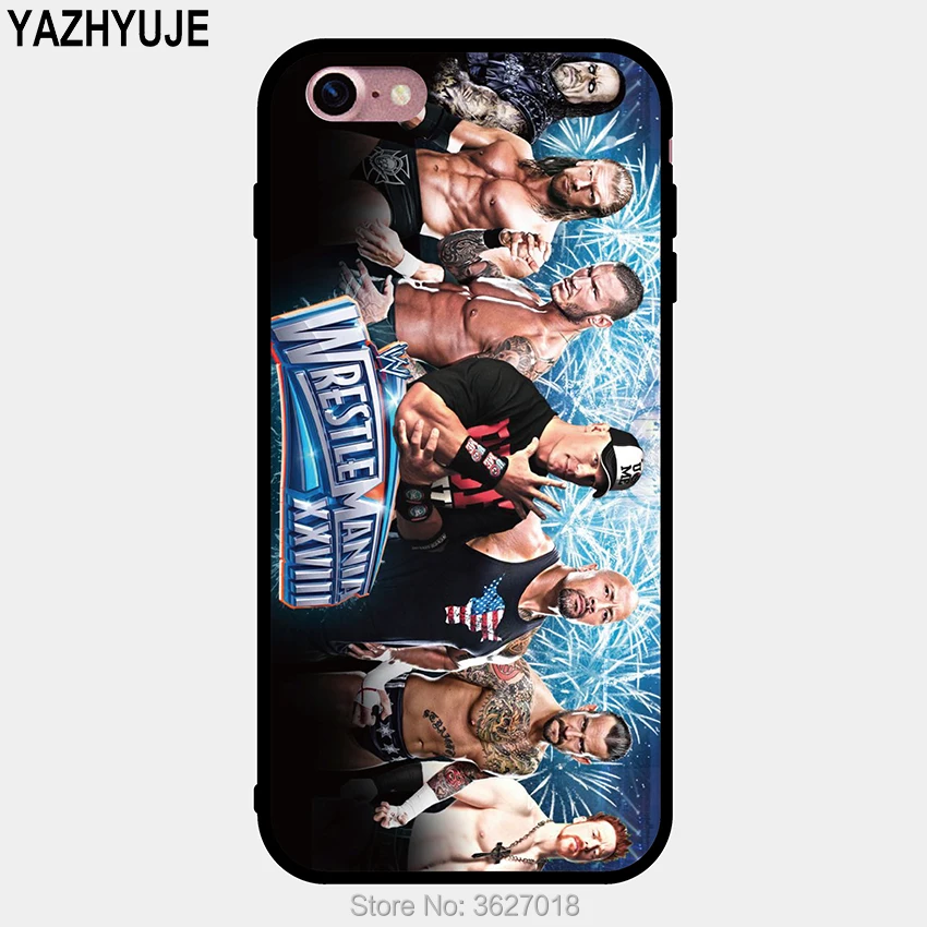 

YAZHYUJE High Quality wrestle wrestlema Patterned Phone Case Black soft tpu Cover For iPhone 5 5s SE 6 6s 7 8 Plus X X MAX XR