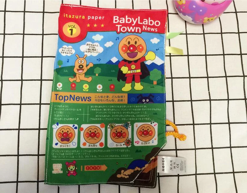 Газет Anpanman Игрушки для малышей со звуком моделирование tear бумажное полотенце, запекающая бумажная Ткань Книга моделирование газет