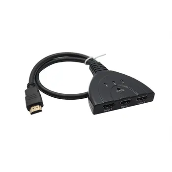 

HDMI 3 in 1 Out Pigtail Adapter HDMI Auto Switch Extender Switcher Splitter Hub With Cable For HDTV 1080P DVD