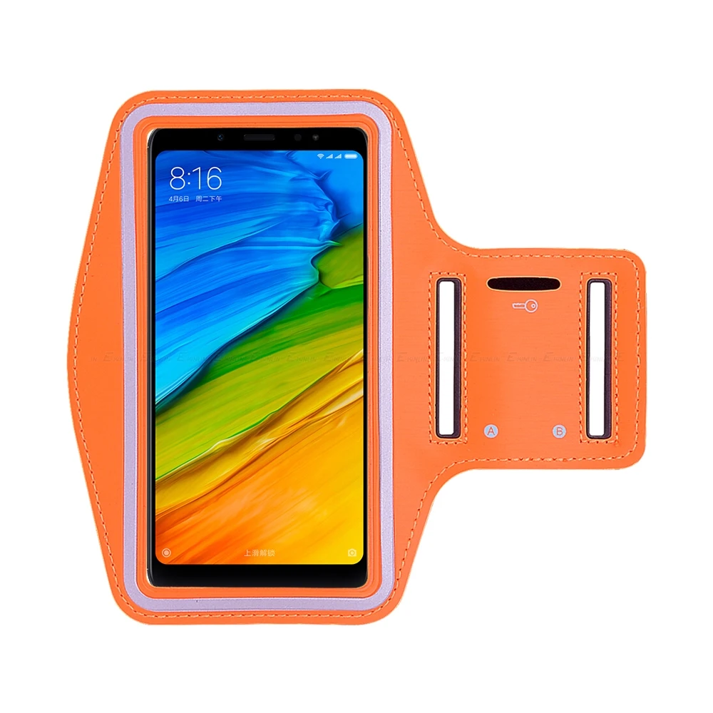 Чехол для занятий спортом, фитнесом, бегом, тренировкой, нарукавная повязка для XiaoMi Redmi K20 7A 8 8A 7 6A Go Note 8T 6 5 5A Plus Pro S2, чехол для телефона - Цвет: Оранжевый