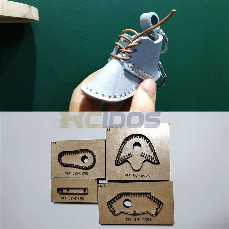 Маленькие туфли ручной работы, режущие штампы, мини-кожа, ножевая форма RCIDOS, Япония, стальное лезвие, Размер подошвы 79*38 мм, 4 шт. пластинчатый штамп