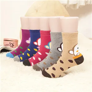 6 пар/лот, милые носки для малышей Дышащие Детские носки зимние Утепленные махровые носки детские носки с героями мультфильмов - Цвет: 8