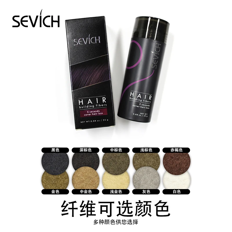 Sevich 25g hair building fibers powder hair loss products bald extension thicken hair spray jar keratin free gift comb Sevich 25g hair building fibers powder hair loss products bald extension thicken hair spray jar keratin free gift comb