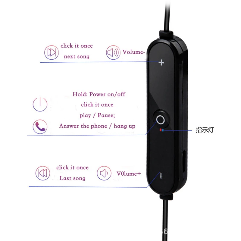 S6 спортивные шейные беспроводные наушники Bluetooth наушники для iPhone 7 8 X с микрофоном управление громкостью вызова наушники