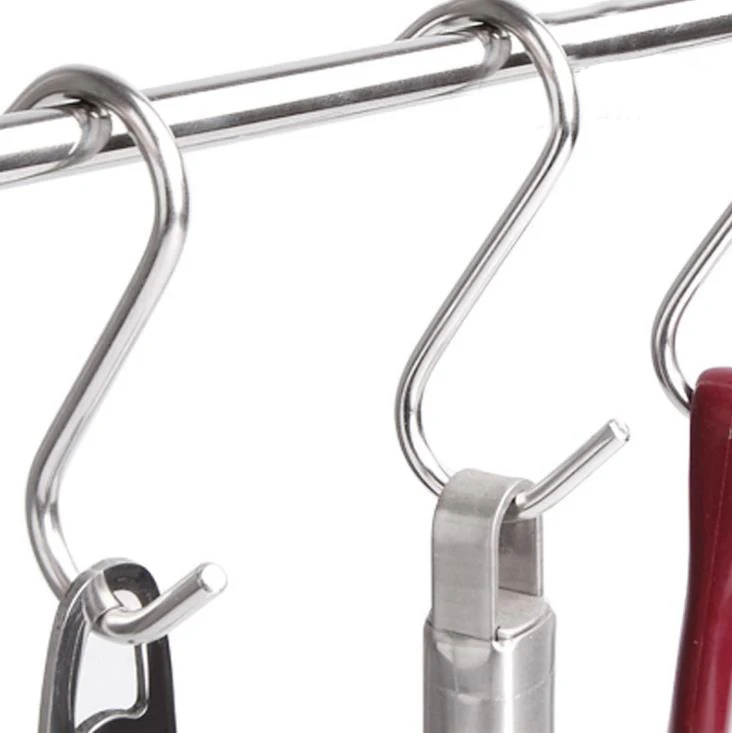 

10Pcs/set Creative Stainless Steel Hooks Kitchen Hanging Hanger Storage Holders Organizer Round S Shaped Hooks House Kitchen