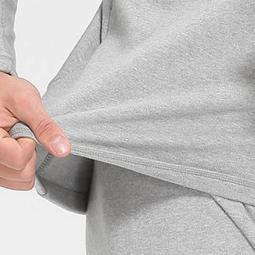 Новая мода зимний мужской ультра мягкий термобелье набор топ футболка+ длинные штаны