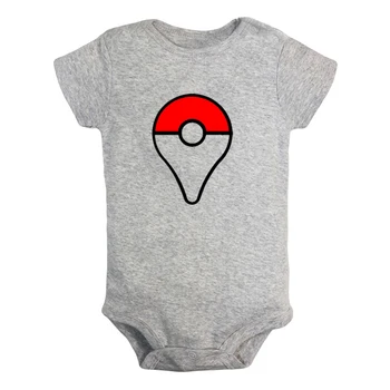 

pokemon go Pokeball Tsutarja Pokabu Mijumaru Design Newborn Baby Boys Girls Outfits Jumpsuit Print Infant Bodysuit Clothes
