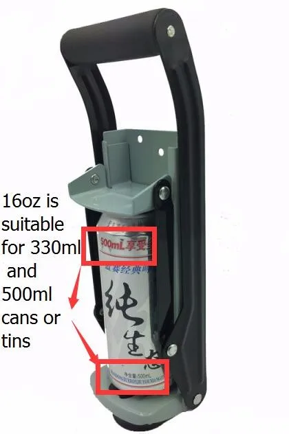 Розничная популярный тип хорошее качество экономичная 16 унций консервная дробилка с открывалкой для бутылок консервная дробилка банки для соды и пивные банки