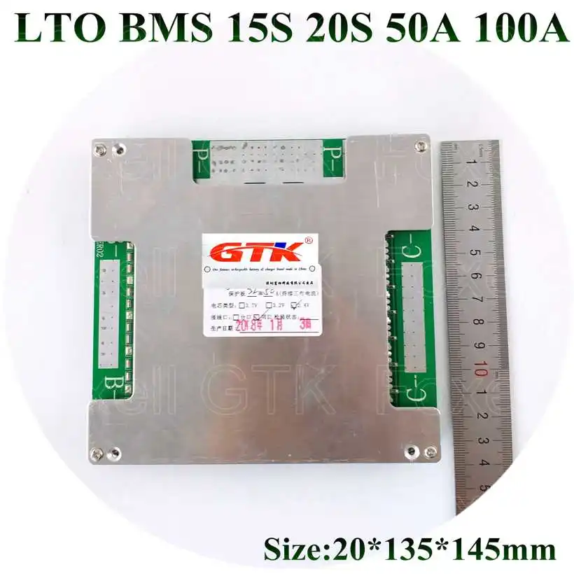 BMS 15S 36v 20S 48v LTO battery 2.4v lithium titanium oxide Battery Protection Board 50A BMS 100A amp Balance 20 Cells PCB BMS (3)