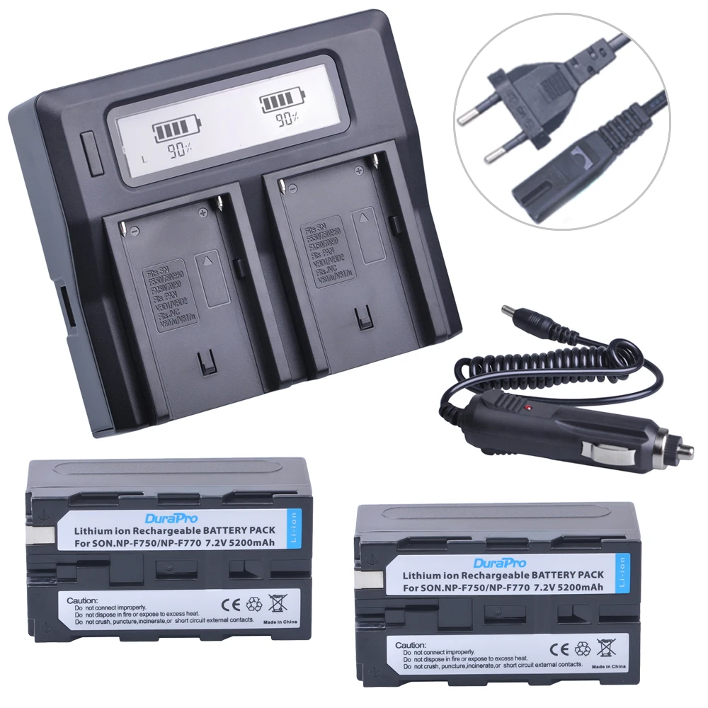 2 Batterie NP-F970 E Caricabatterie USB Per Sony - 7900mAh Compatibile Con Modelli CCD-SC5/SC55/SC6/SC7 | Display LED - Foto 10