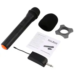 Двухканальный VHF беспроводной ручной микрофон системы с Эхо с 1 приемник мм 6,35 мм аудио кабель Univeral микрофон
