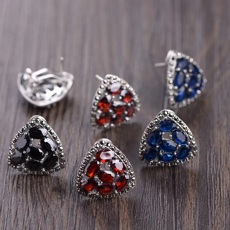 

2019 Time-limited S925 Resto Ancient Ways Is Technology Female Fashion Set Zircon Mark Sunriser Ear Clip Thai Wholesale