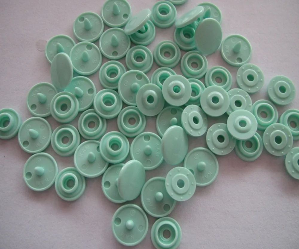 

Free shipping 20 sets T3(10.7mm) KAM B19 Pastel Green color snap button for sewing baby color plastic fastener snap button