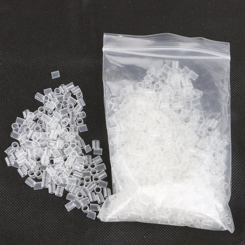 Free Shipping 100 Pieces 4.5x3.5x6.0mm Silicone Hair Heat Shrinkable