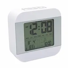 Talking Alarm Clock with 3 Alarms Smart Light Snooze 7 Sounds To Choose Week Date Temperature